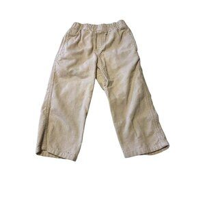 Talbots Kids Boy's Size 3 Pant Corduroy Elastic Waist Beige Good Preowned